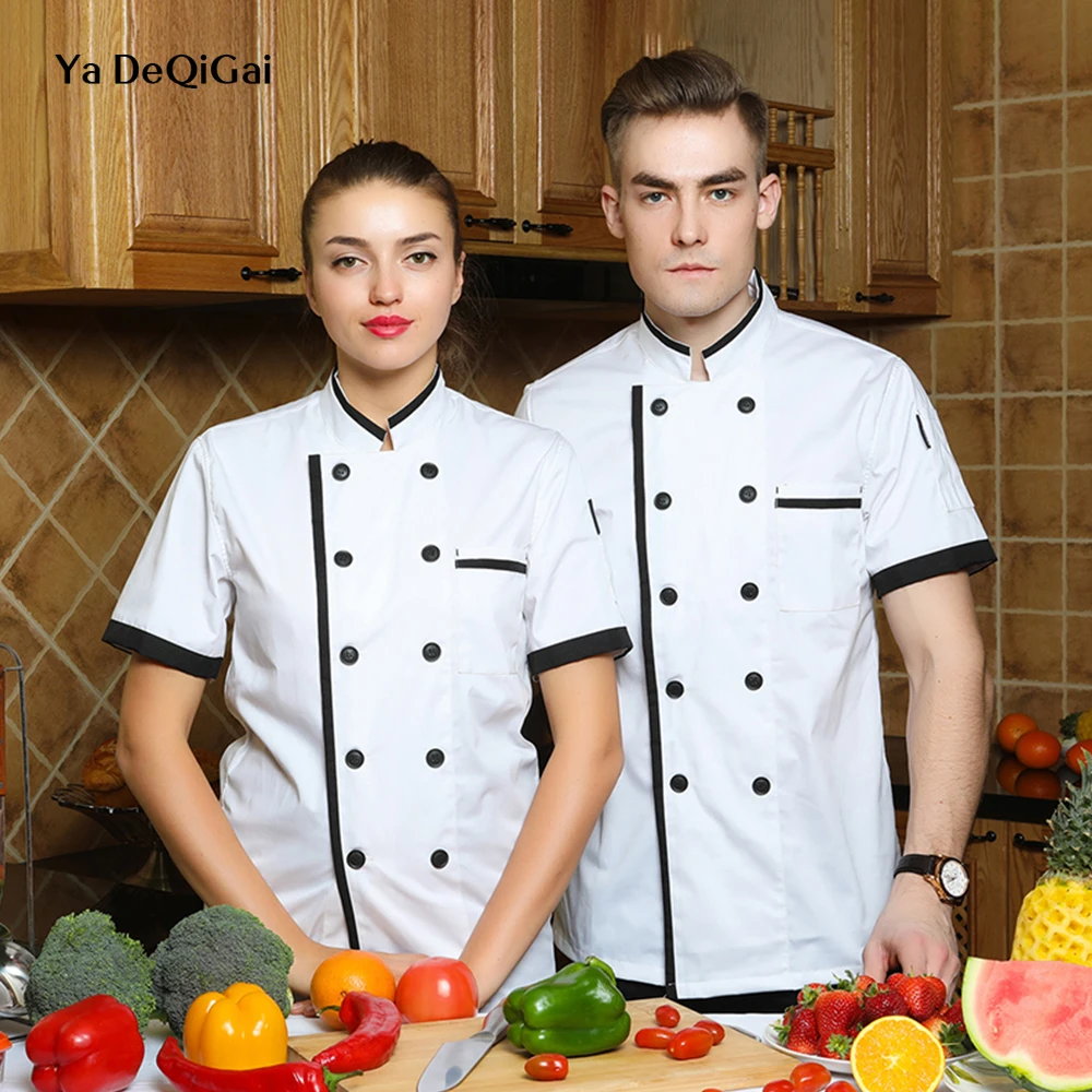 

Chef uniform Breathable Cafe housewife Chef jackets casual shirt bar Tooling Cuisine Chinese clothes for men Master work clothes