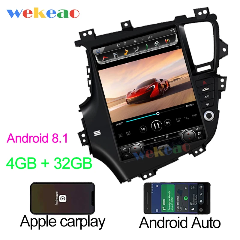 Wekeao вертикальный экран Tesla style 12,1 ''Android 8,1 автомобильный Радио gps навигатор для Kia K5 Optima DVD Автомобильный плеер 2011 - Цвет: Android Car Radio