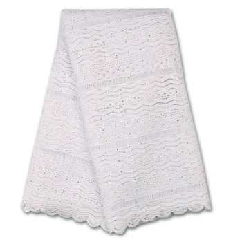 

XIYA White African Guipure Cord Lace Fabric 2020 High Quality French Water Soluble Cord Lace Fabric For Nigerian Dress QF3502B-3