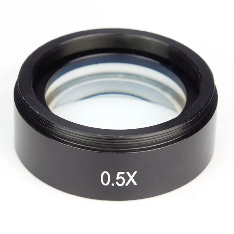 

0.5x Stereo Microscope Reducing Relay Lens Microscopio Auxiliary Lenses Working Distance 165mm Universal Thread M48x0.75