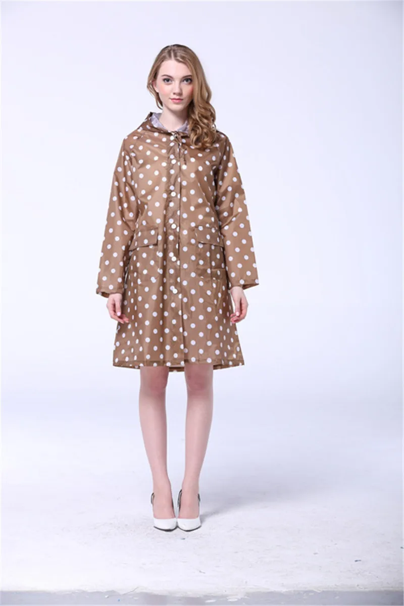 Dot Girl Lady плащ с капюшоном для женщин для путешествий на открытом воздухе водонепроницаемая ткань для верховой езды дождевик для женское пончо Длинный Плащ дождевик