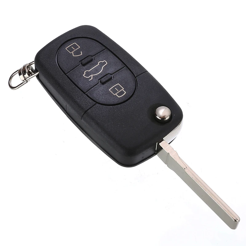 1pcs Car Key Blade Cover 3 Button Remote Key Fob Shell Case HAA Key Blade Fit For Audi A2 A3 A4 A6 A8 TT