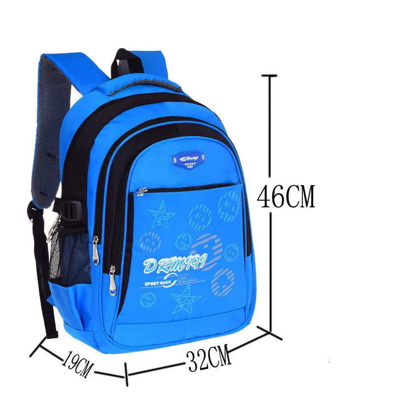 Large sky blue Детский рюкзак, школьная сумка для мальчиков и девочек, модная школьная сумка, школьный рюкзак, водонепроницаемая Детская сумка, подарки - Цвет: Large sky blue