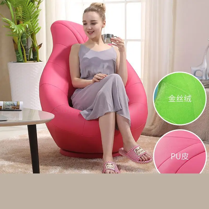 

Creative Bedroom Lazy Sofa Single Personality Balcony Leaf Computer Chair Rotating Small Sofa Cartoon Chair