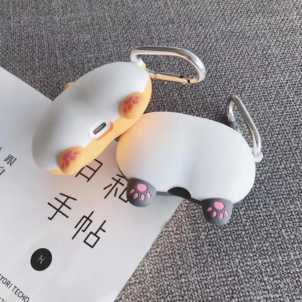 Для AirPods Pro Чехол 3D милая собака корги утка тост наушники Kawaii чехол для AirPods Pro 3 Мягкий защитный чехол с брелком