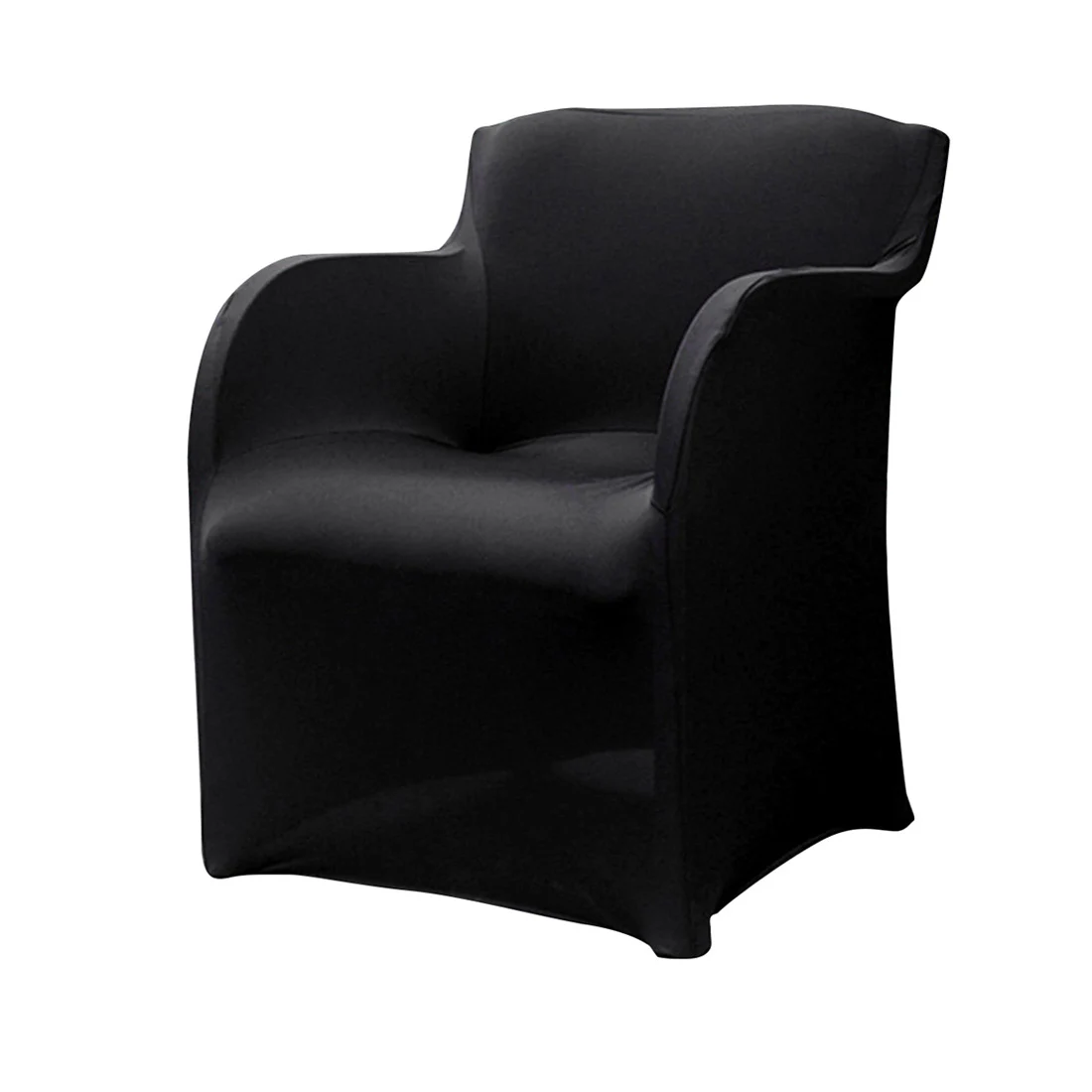 4 шт./лот чехлы из спандекса для кресла эластичные чехлы на кресла кресло крышка стула для свадебной вечеринки Чехлы 73*55 см - Цвет: Black