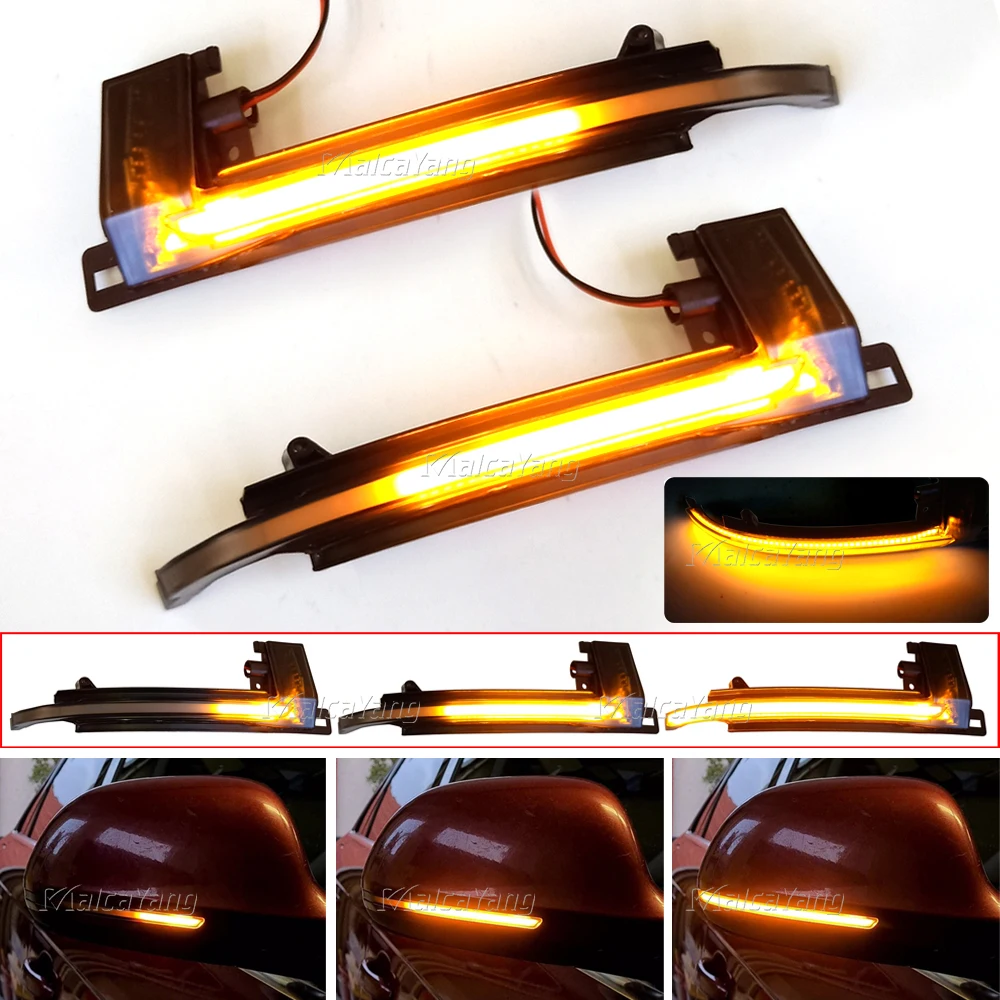 2PCSDynamicTurnSignalLEDSideMirrorIndicatorBlinkerRepeater