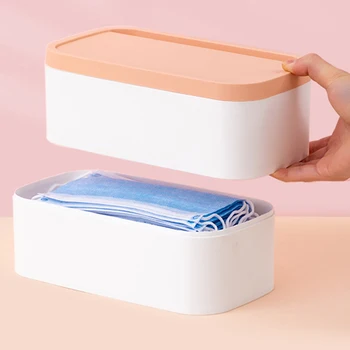 

Household Mask Storage Box Dustproof Mask Case Disposable Face Masks Container Disposable Mask Storage Case Storage Organizer