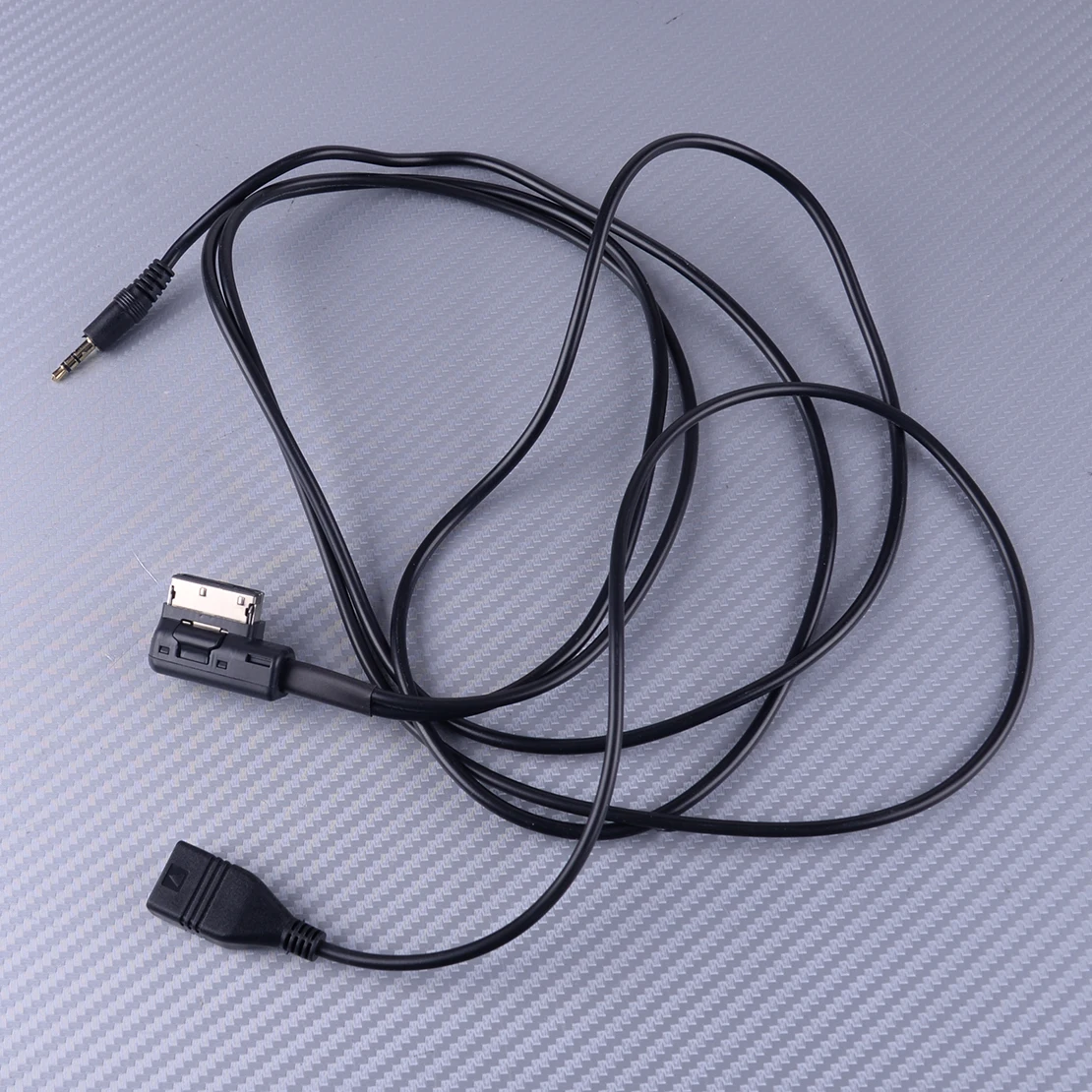 DWCX 12 В черный 3,5 мм AUX AMI MDI аудио музыкальный интерфейс USB зарядный кабель 150 см подходит для VW Audi