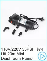 12V 24V DC 126W 9,5 м высокий подъем 160PSI 11Bar Портативный миниатюрный Электрический высокое Давление мембранный насос бытовой водяные насосы DP-160