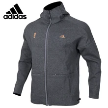 Мужские темно-серые спортивные ветрозащитные толстовки с капюшоном для бега от бренда "Адидас Нео WJ HTT"