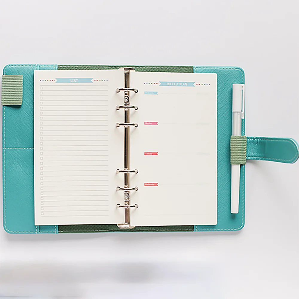 40 листов простой блокнот заправка милые канцелярские принадлежности 6 отверстий