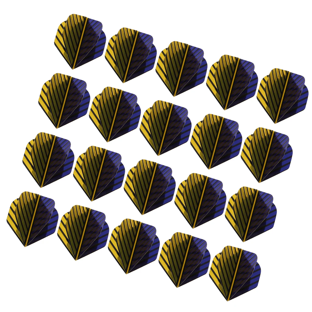 20pcs Dart Flights Standard Geometric Patterns Darts Flights Protectors Darts Accessories Kit