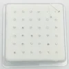 925 Sterling Silver 1.5MM Clear Crystal Nose Stud Pin Bone Tiny Nariz Piercing Body Jewelry 36pcs/Pack 4