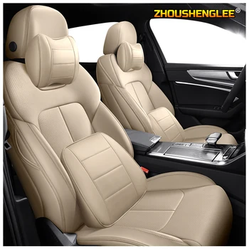 

ZHOUSHENGLEE Custom leather car seat cover For Jaguar XJ XF XE E-PACE XFL XEL Automobiles Seat Covers cars seats protector