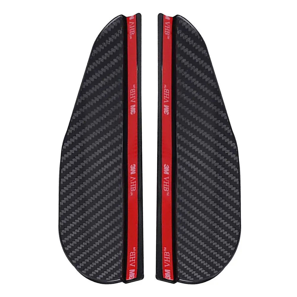 

2PCS Universal Car Side Rear View Mirror Rain Eyebrow Visor Carbon Fiber Look Sun Shield Shade Cover Protector Auto Car-Styling