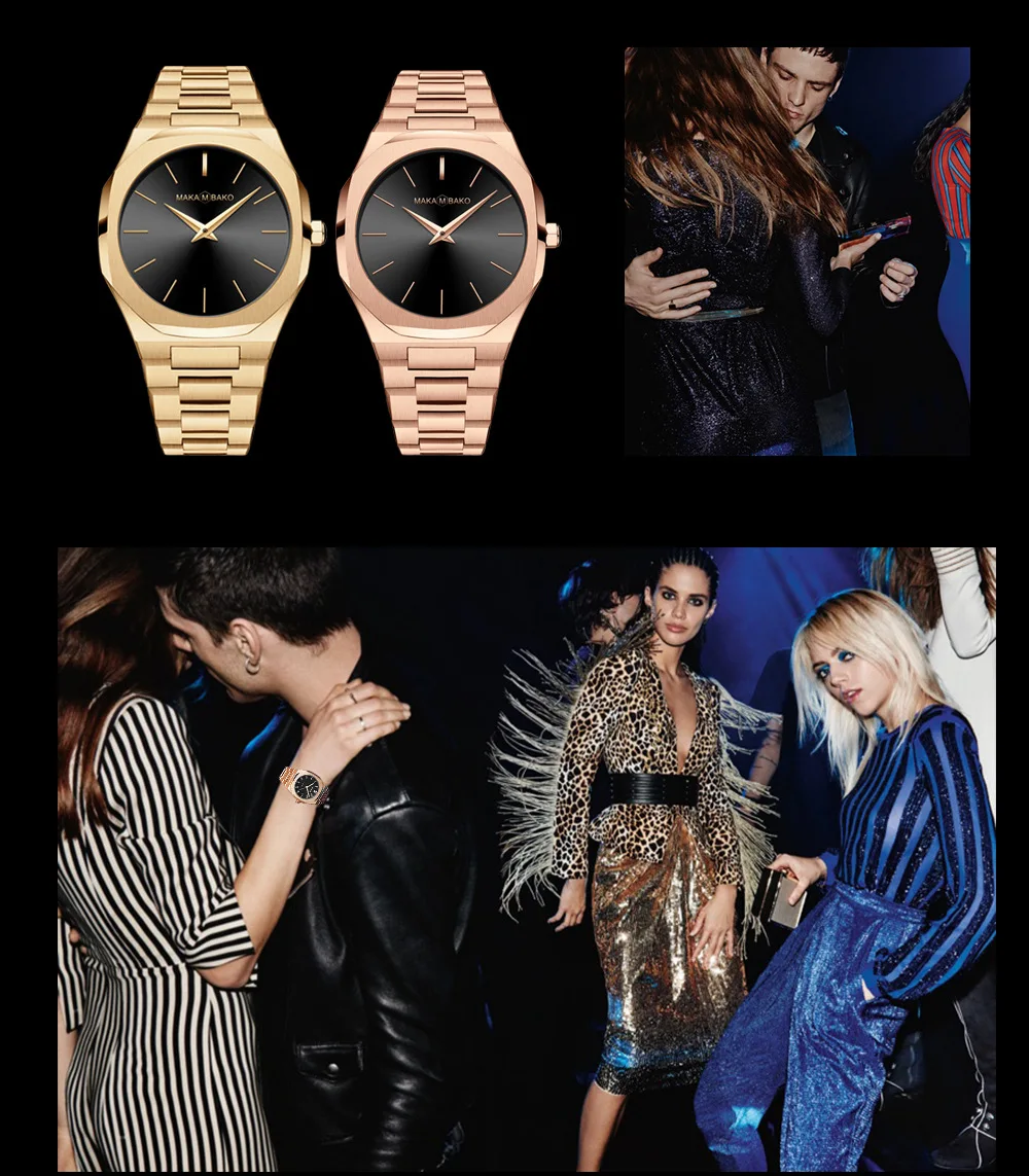 Роскошные золотые и черные часы женские кварцевые часы из нержавеющей стали женские часы в минималистическом стиле водонепроницаемые женские наручные часы от ведущего бренда