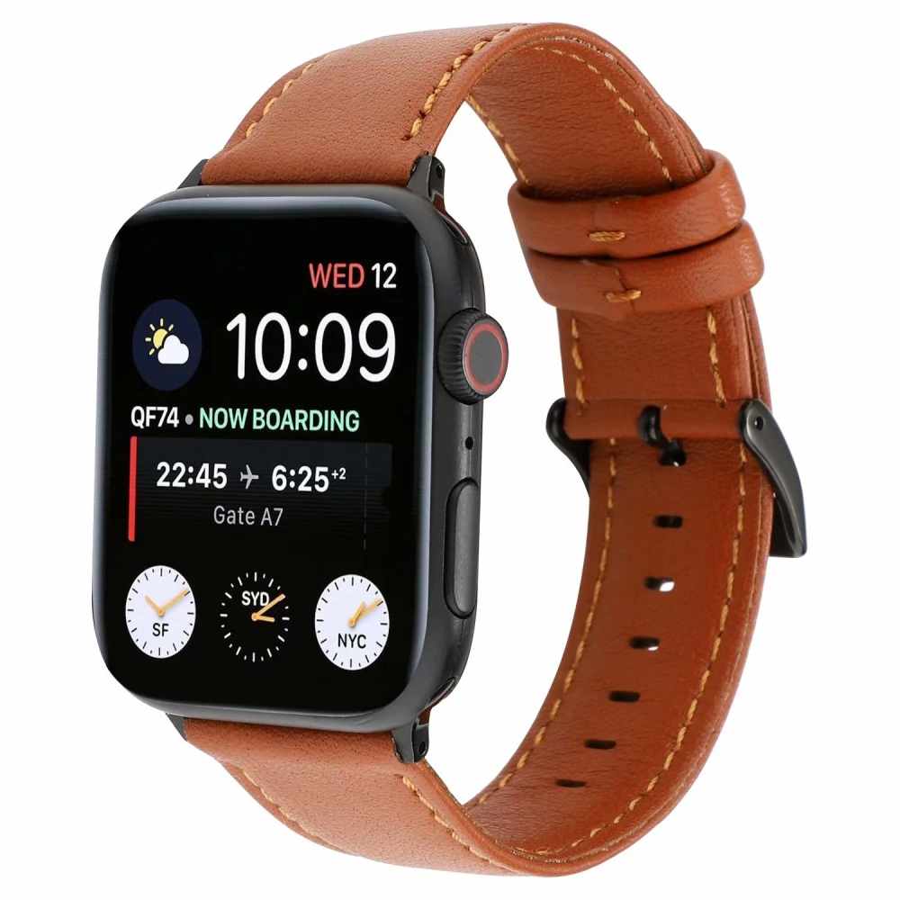 Ремешок для часов Apple Watch Series 5 4 3 ремешок для Iwatch 38 мм 42 мм кожаный браслет аксессуары для Apple Watch Band 44 мм 40 мм