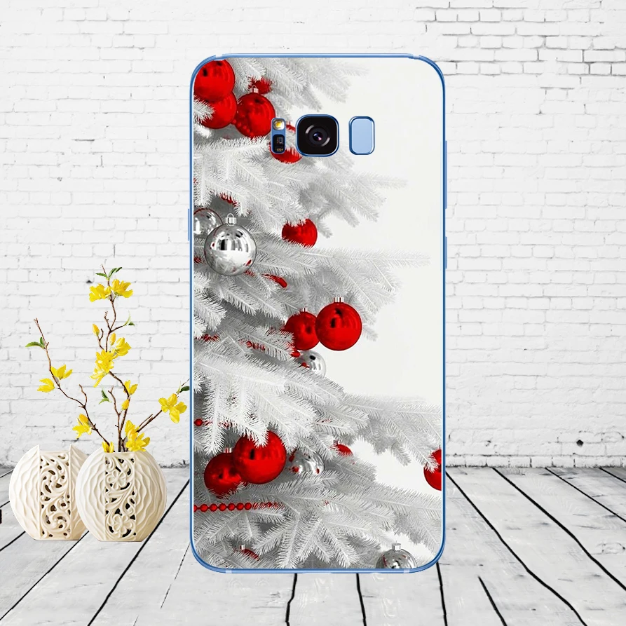 308 счастливый Новогодняя новогодняя елка; Снег Мягкий силиконовый чехол для Samsung Galaxy S6 S7 edge S8 S9 S10 plus A70 A50 чехол - Цвет: 3