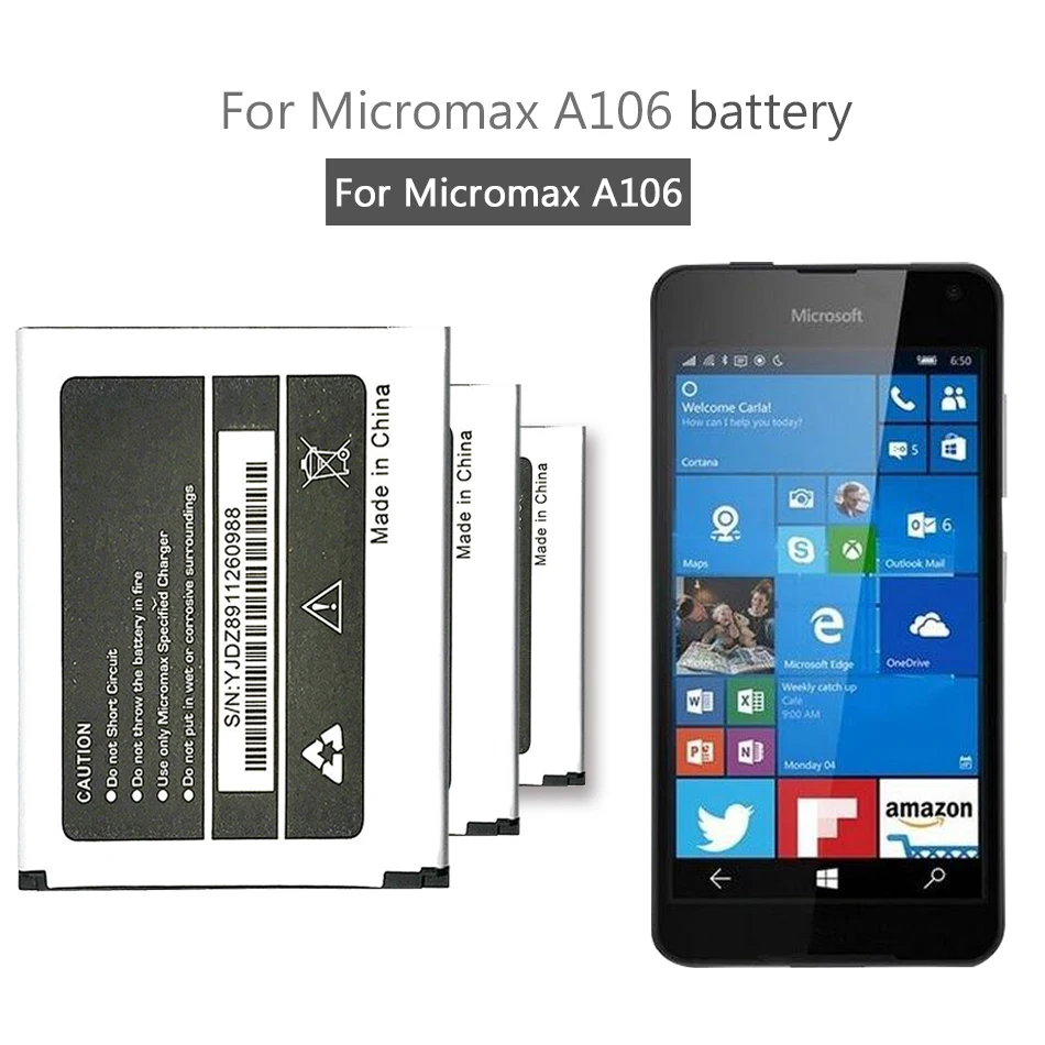 Аккумулятор для Micromax S9111 аккумулятор A106 A92 A114 A115 A116 A117 A210 Q340 Q338 s9101 | Мобильные