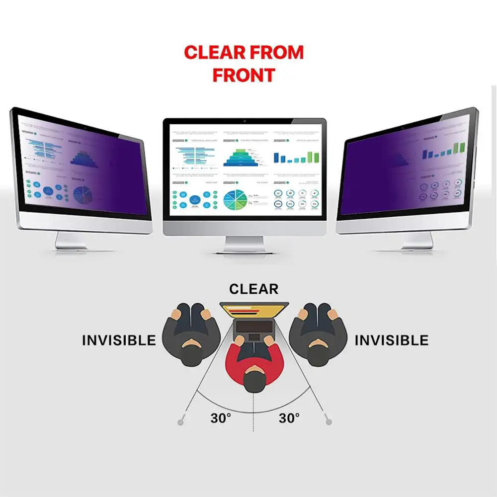Befon 23 дюймов(16:9) Фильтр конфиденциальности Анти синий свет компьютера монитор экран Защитная пленка для широкоэкранный Рабочий стол 509 мм* 286 мм