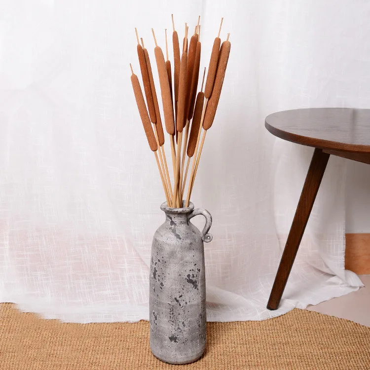 10pcs/40cm,Natural Dried Typha angustifoliall,Eternell display flower DIY Home Wedding flower arrangement Decoration Photo Props