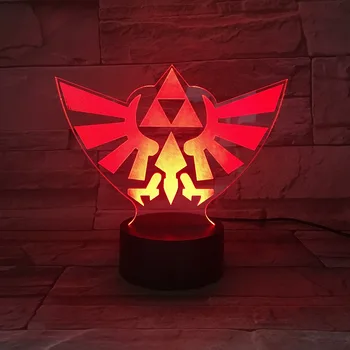 

Triangle Zelda 3D LED Night Light 7 Color Changing Lamp Room Decoration Action Figure Toy For Birthday Christmas Gift Dropship
