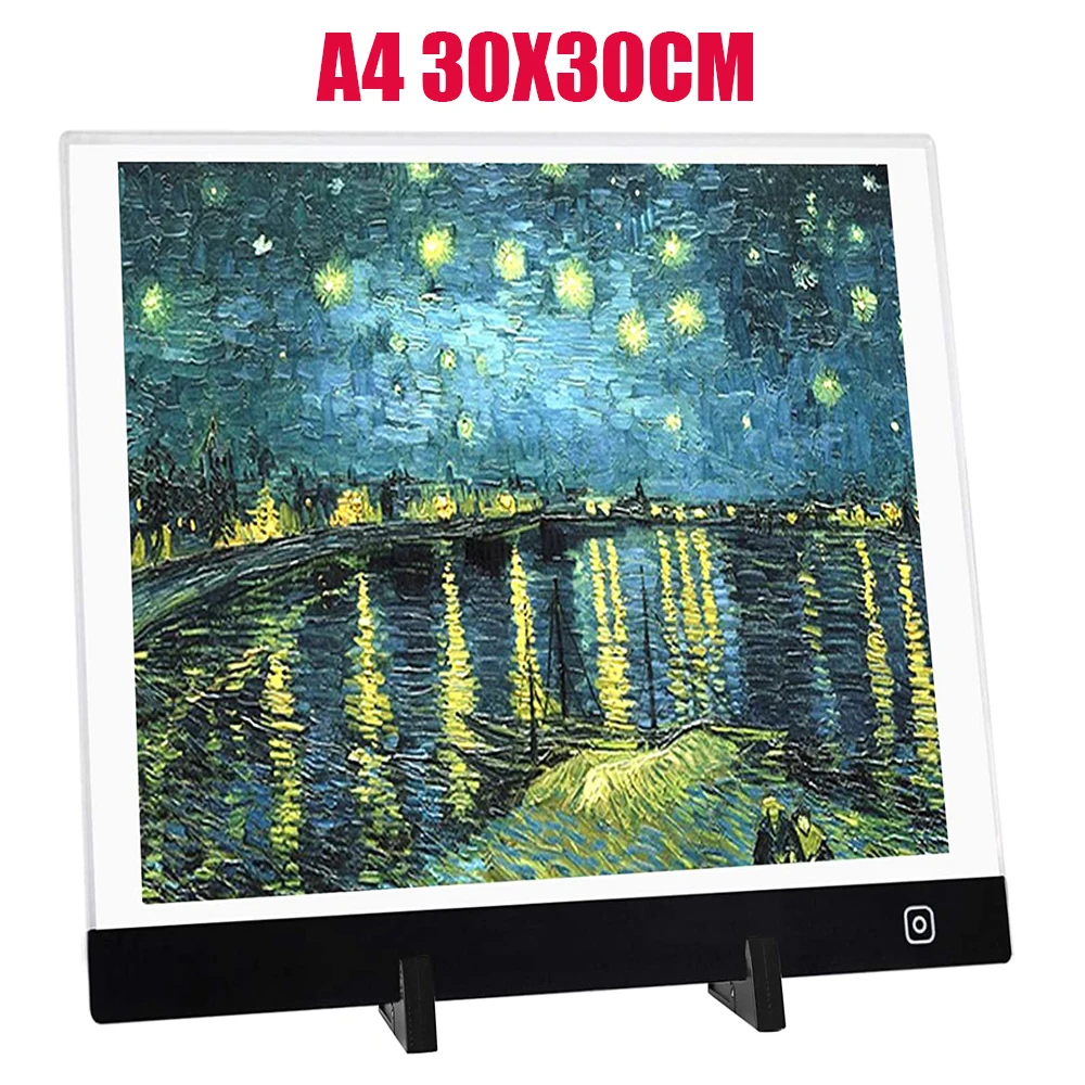 

Светодиодный планшет для рисования, панель для алмазной живописи, Размер A4, 30 х30 см, с подсветкой, аксессуары для алмазной живописи, наборы инструментов для алмазной вышивки