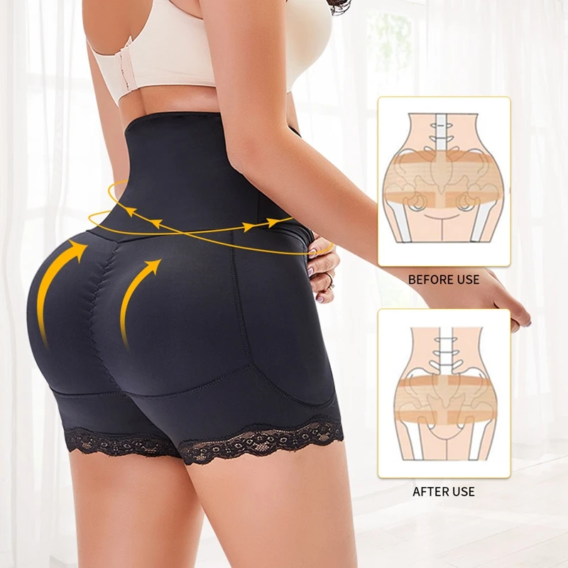 FENTINAYA Las Mujeres de Cintura Alta Acolchadas Butt Hip Enhancer Bragas Shaper Ropa Interior 