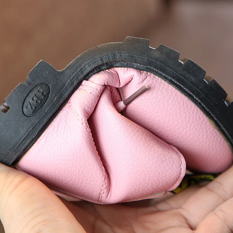 Size27-37; Зимние Кожаные Ботинки martin для девочек; теплые детские ботинки для девочек; модная обувь с мягкой подошвой для малышей; обувь для девочек