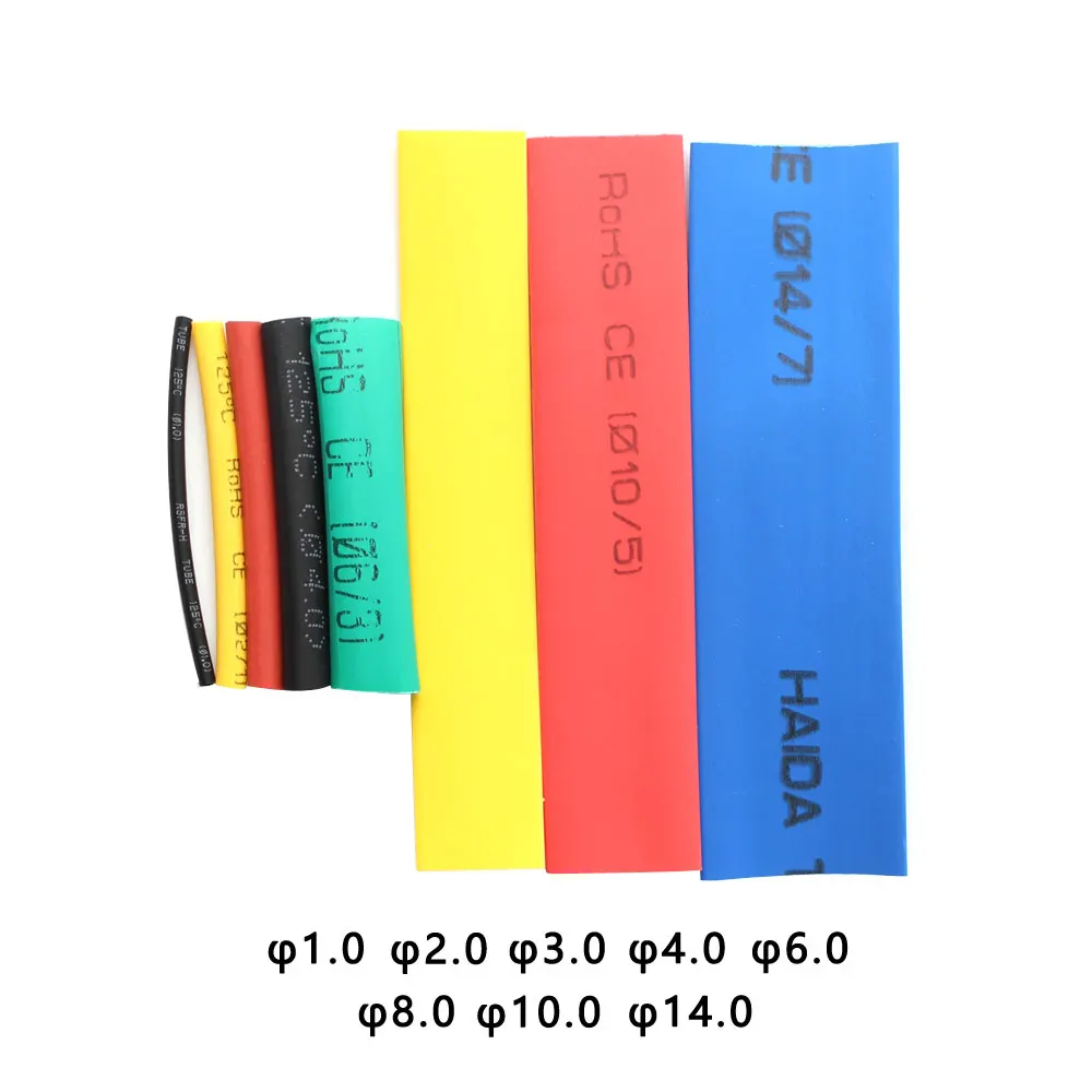164pcs/Set Heat Shrink Tube termoretractil Polyolefin Shrinking Assorted Insulated Sleeving Tubing Wrap Wire Cable Sleeve Kit