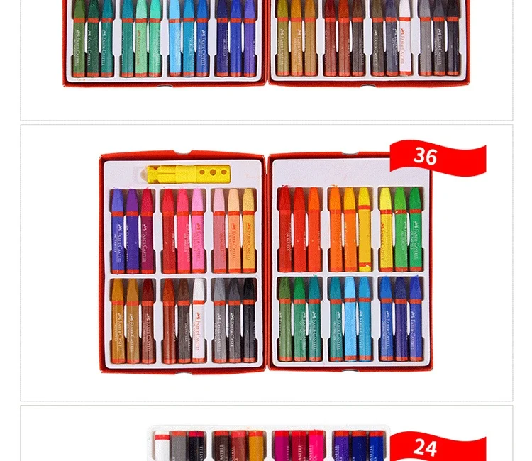 Faber Castell 122724 масляная пастель 12/24/36/48 Цвета набор шестигранного мелки студент Рисование граффити школьные наборы для рисования