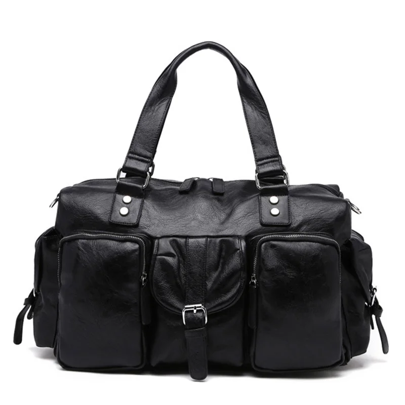 Модная мужская дорожная сумка из искусственной кожи, Большая вместительная спортивная сумка для спортзала, сумка-тоут для путешествий, спортивная сумка для мужчин B249