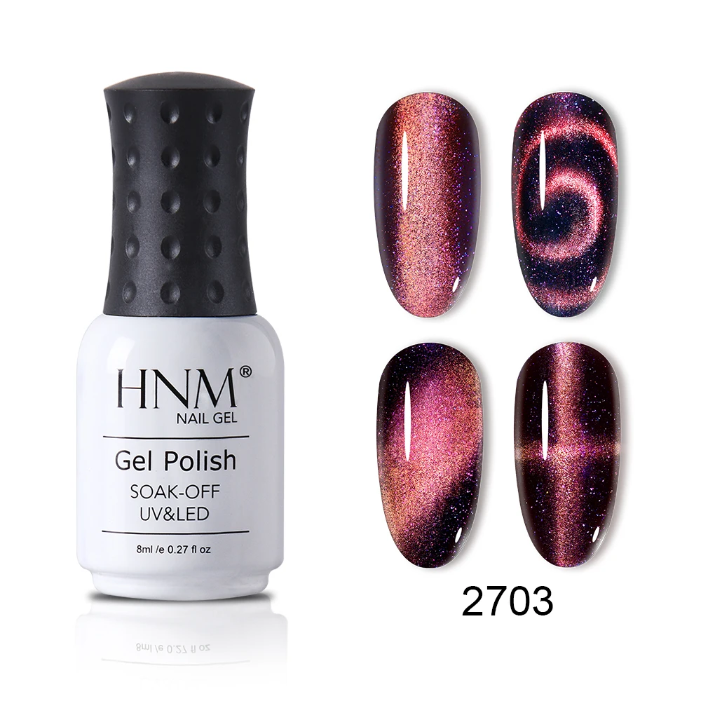 Glitter 3 HNM 8 мл 9D блеск Хамелеон кошачьи глаза гель лак для ногтей черная основа требуется замачивать Магнитный УФ светодиодный лак - Цвет: Glitter 3