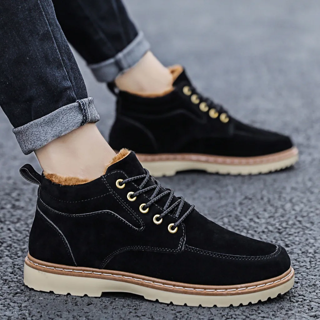 Мужская повседневная обувь; Сезон Зима; zapatillas hombre; Мужская Высокая обувь; сезон осень-зима; Новинка; повседневная мужская обувь; Теплая обувь из бархата и хлопка