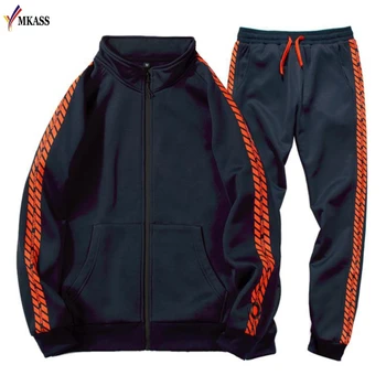 

2019 Men Autumn Winter Tracksuit Sportwear Suit Male Zipper Jacket+Sweatpants 2 Piece Sport Sets Mens Jogging Homme Clothing