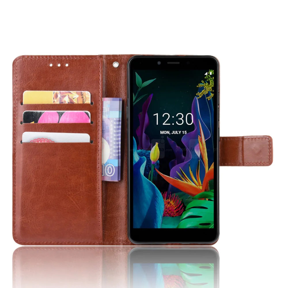Для LG K20 LMX120HM кожаный чехол Премиум кожаный бумажник кожаный флип-чехол для LG K20