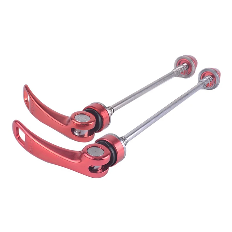 1 пара велосипедных шампуров сверхлегкие быстросъемные шампуры для MTB шоссейного велосипеда THJ99 - Цвет: Красный