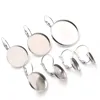 Levier français en acier inoxydable pour boucles d'oreilles, 12mm 6-25mm, 10 pièces, blanc/Base, Cabochons en verre, boutons ► Photo 2/2