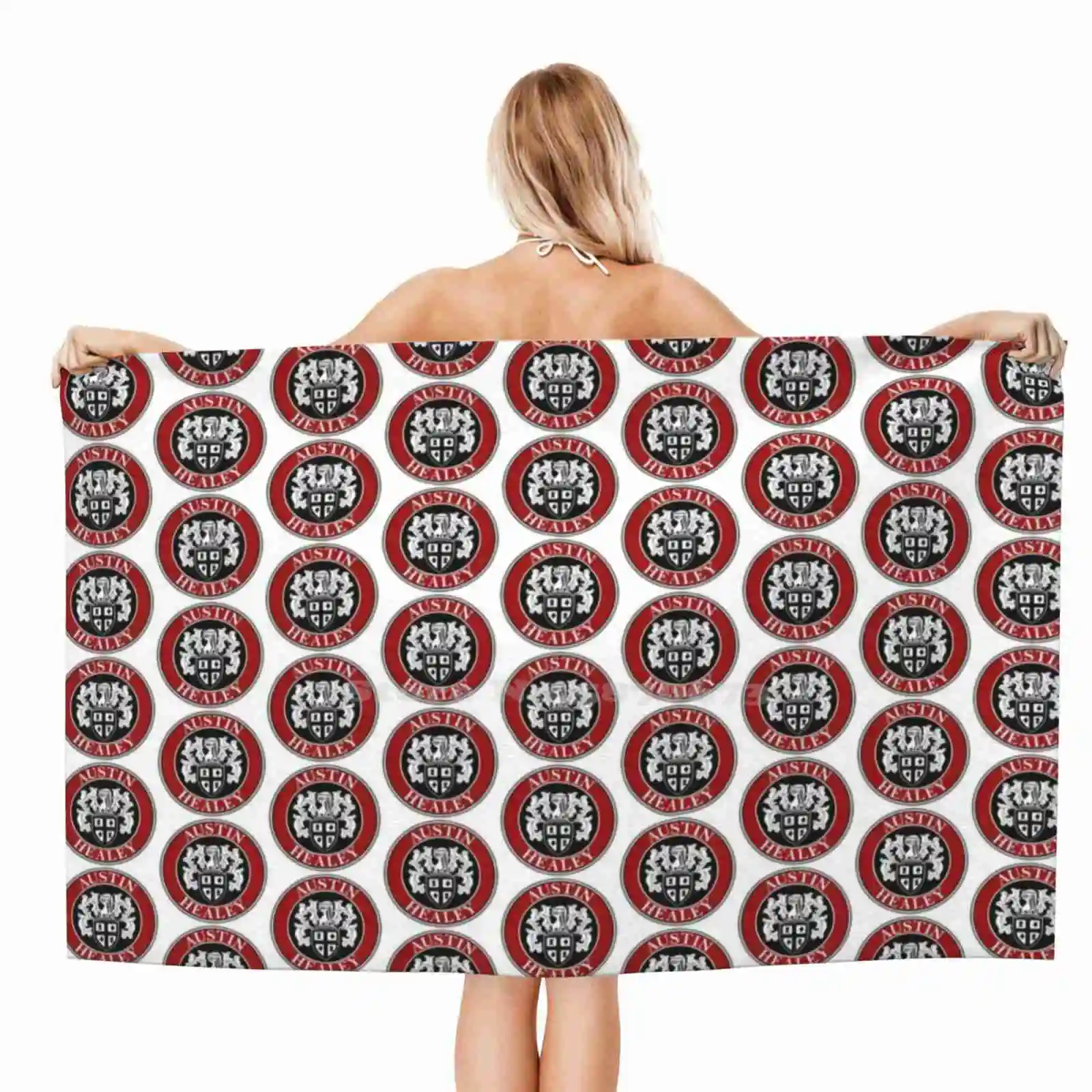 Austin-Healey Shield Logo 3D Print Asciugamano Da Bagno Forte Assorbimento D'Acqua Austin Healey Austin Healey Bugeye Frogeye Sprite British