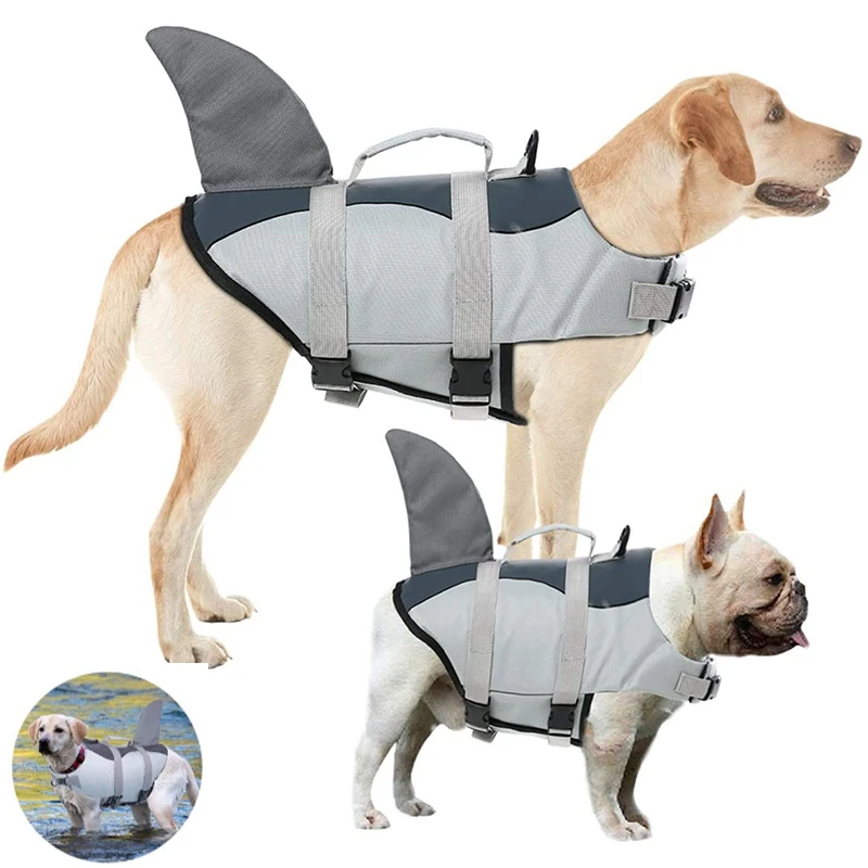Chaleco salvavidas para perro, chaleco de para mascotas, ajustable, con mango de rescate para perros pequeños, medianos y grandes| Chalecos para perro| - AliExpress
