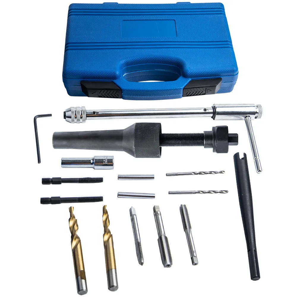 US $63.36 Damaged Glow Plug Puller Removal Tool Set Star Socket Taps Puller Outer Housing