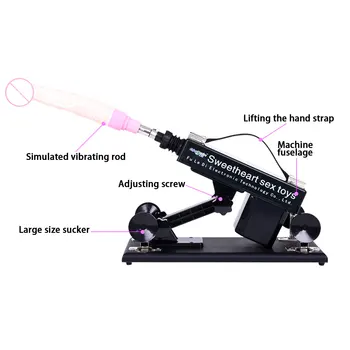 100V-240V Upgrade Sex Machine for Men and Women Female Vibrator with Nozzles Adjustable Angle Retractable Machine Guns Sex Toy 5