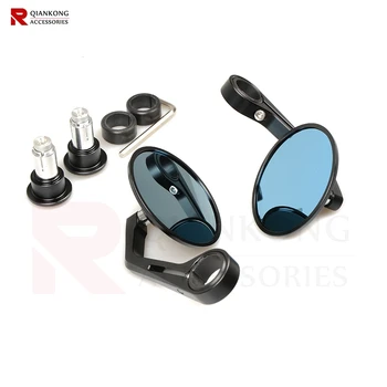 

2Pcs Universal 7/8" 22mm Motorcycle Handle Bar End Rearview Mirror Motorbike ATV Metal Side Rear View Mirrors Accessories