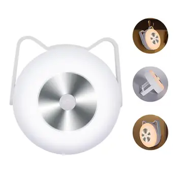 

0.8W Cat Ears Body Sensor Night Light Control Cabinet Lights Table Lighting Three Modes Brightness Color Temperature Wall Lamp