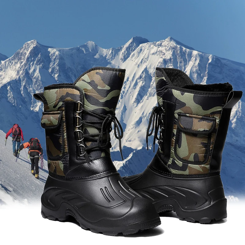 Sapatos de Pesca de Inverno à Prova Botas de Borracha de Pesca Sapato de Neve Pesca ao ar Dwaterproof Água Antiderrapante Mais Velvet Wading Manter Quente Voar Livre Produto