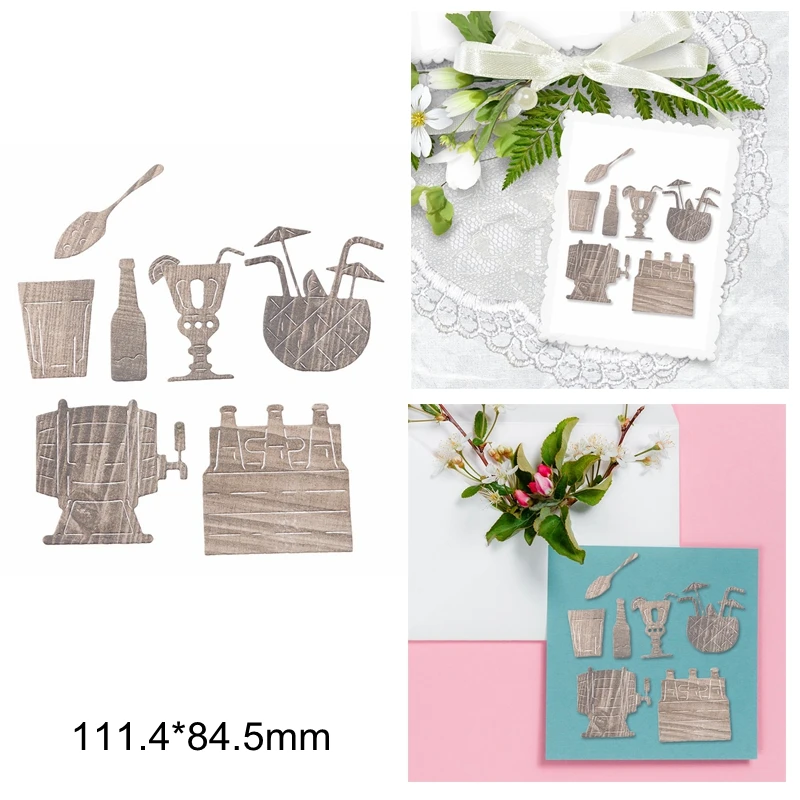 

Greek Style Drink Drinkware Wine Barrel Metal Cutting Dies DIY For Scrapbook Craft Decorate Cards Embossing Paper New 2020 Die
