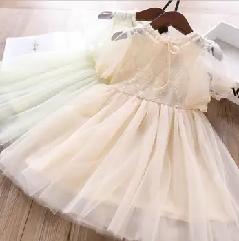 

2020 Summer New Children Baby Fairy Sequined Mesh Dresses , Girls Princess Sweet Clothes 5 Pieces/lot Wholesale