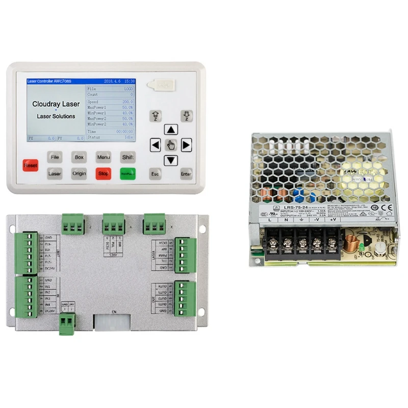 Trocen AWC708S Co2 контроллер системы для гравировки и резки машина заменить AWC708C Lite Ruida Leetro