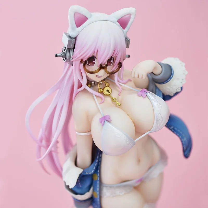 Nitro Super Sonic Sonico White Cat Ver. Фигура аниме из ПВХ модели игрушек коллекционная кукла для